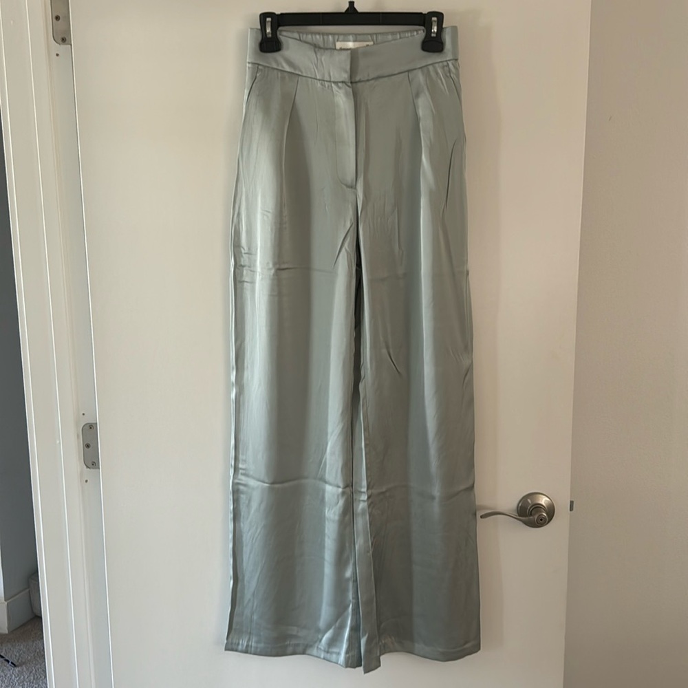 Abercrombie and Fitch satin tailored wide leg pants
